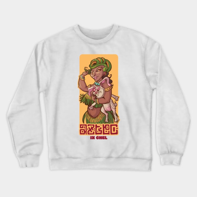 Ix Chel - Aztec goddess Crewneck Sweatshirt by AntonVTokarev